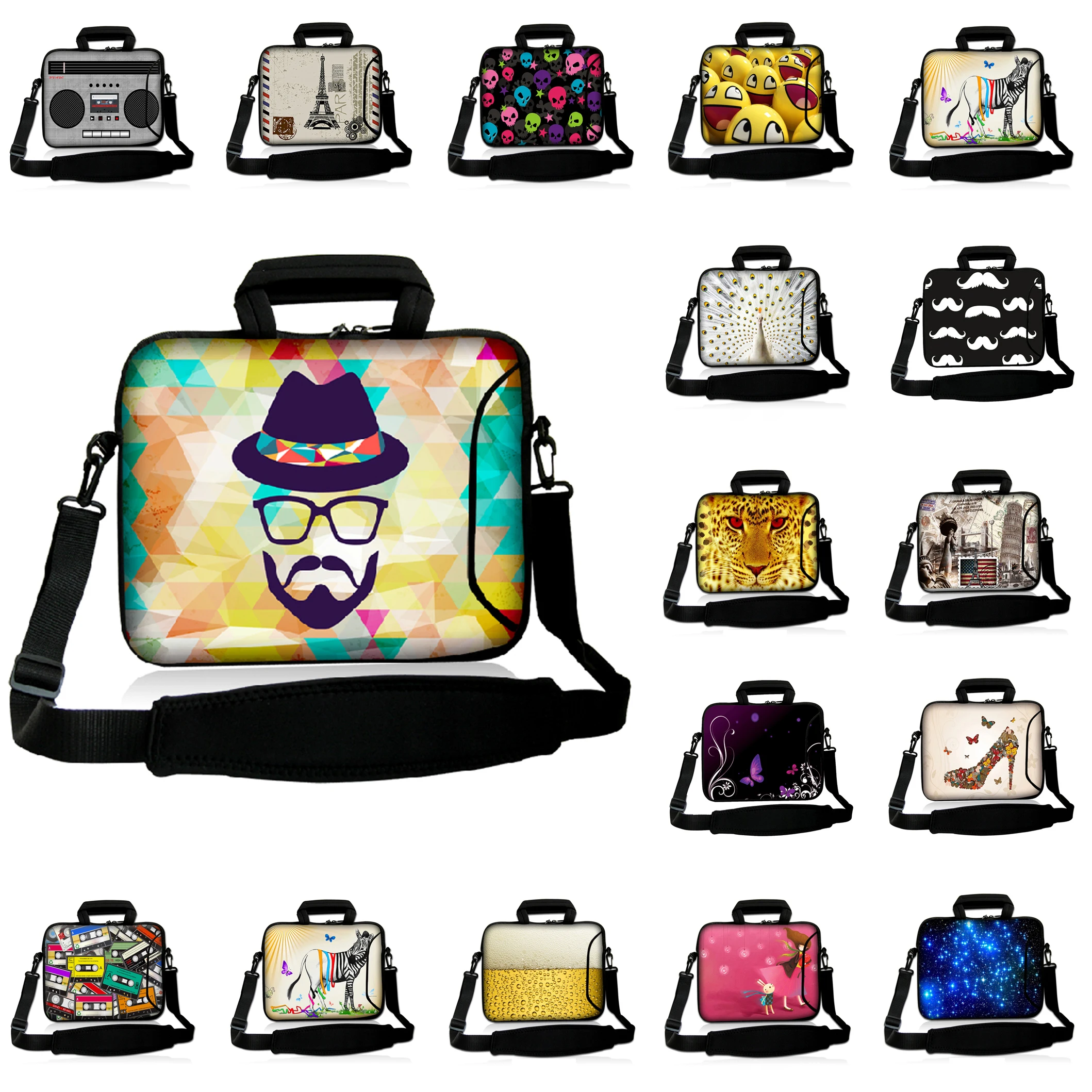 

Free Shipping Durable Fashion Computer Briefcase 17" 16" Unisex Notebook Laptop Shoulder Bags Cases + Handle For HP ASUS Lenovo