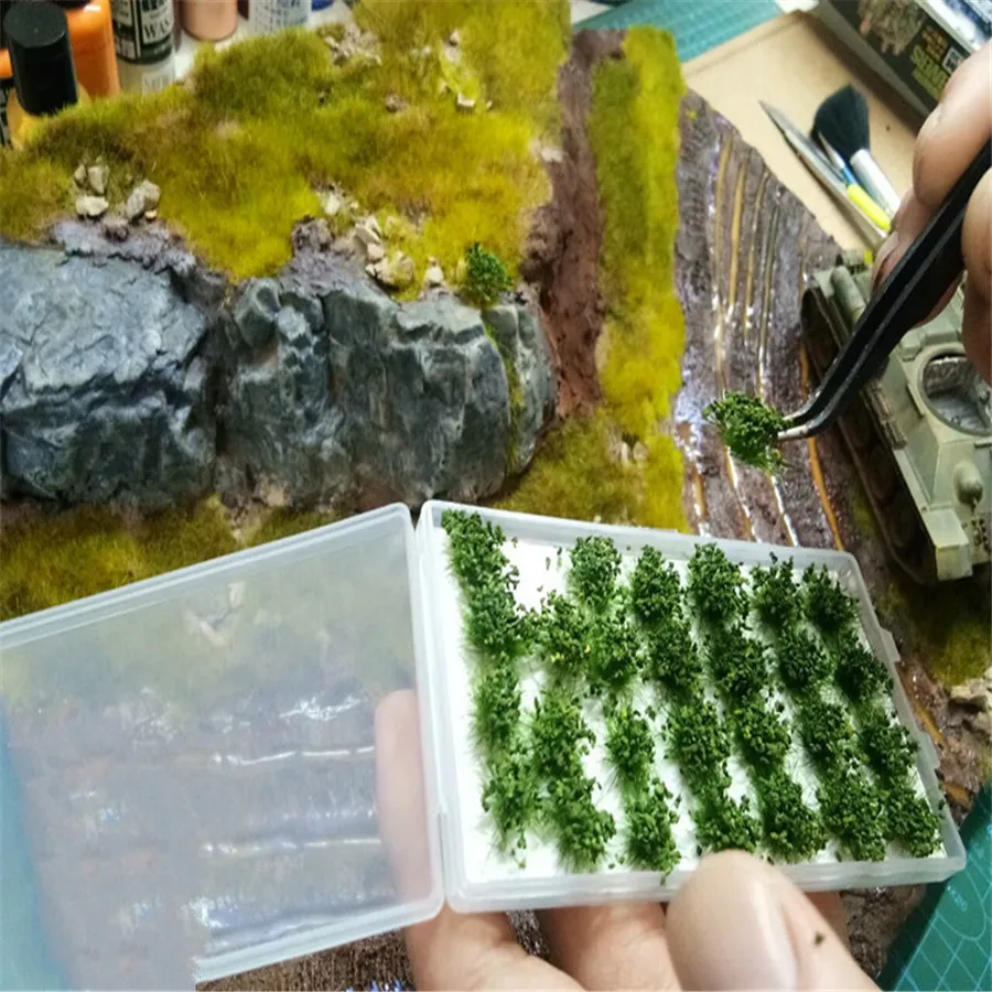 architecture model grass in ho train layout04