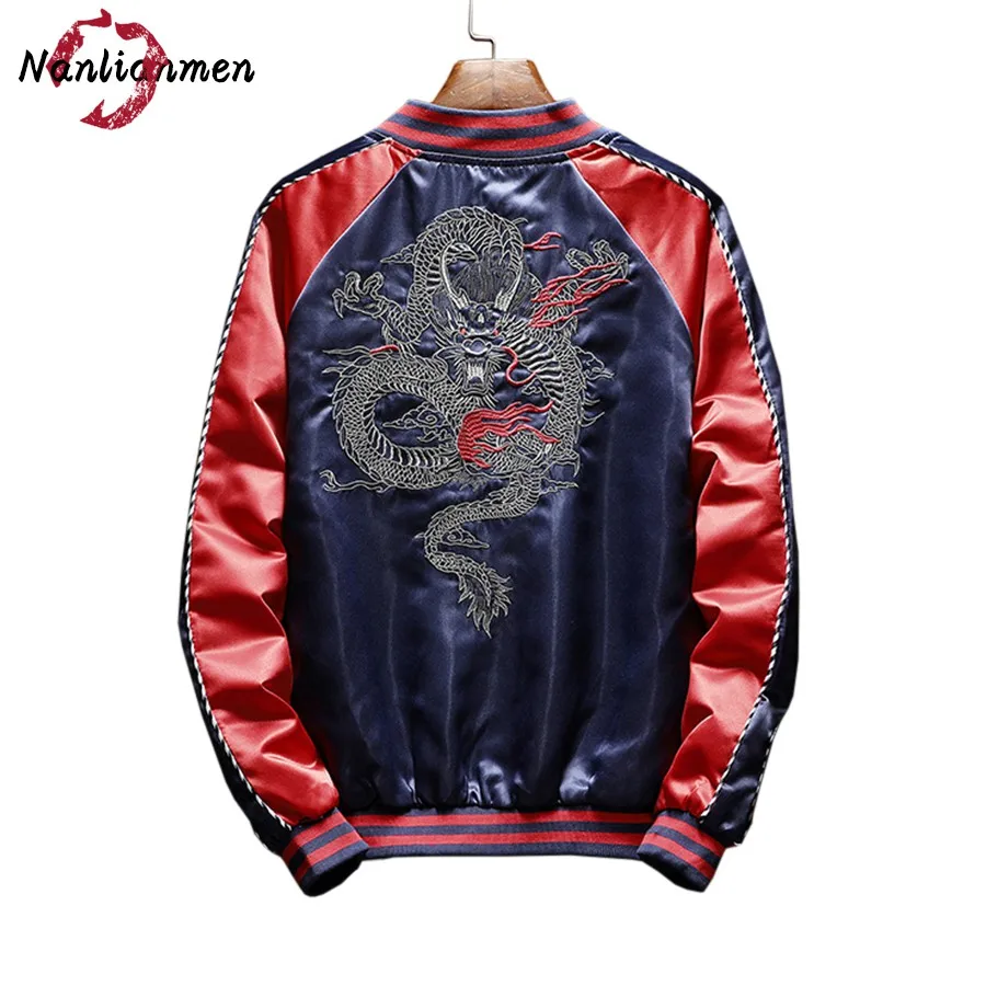 2017 New Chinese Style Dragon Embroidered Jackets Men veste homme hip