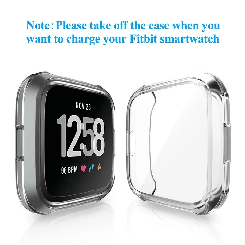AKBNSTED покрытие ТПУ силиконовый защитный чехол для Fitbit Versa/Versa Lite Смарт часы Замена