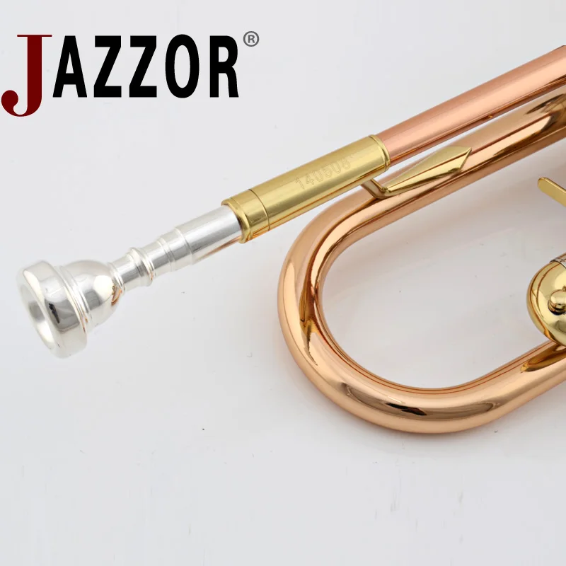 JAZZOR JBTR-430 Профессиональный B плоская труба фосфорно-медный загубник для трубы жесткий корпус духовые инструменты