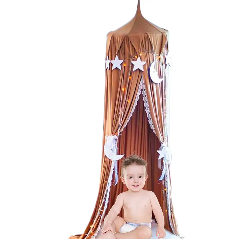 

Bed Canopy Net Bed Room Lace Cloth Canopy Dome Hanging Bed curtain Decoration Photograph Props Baby Crib Tent