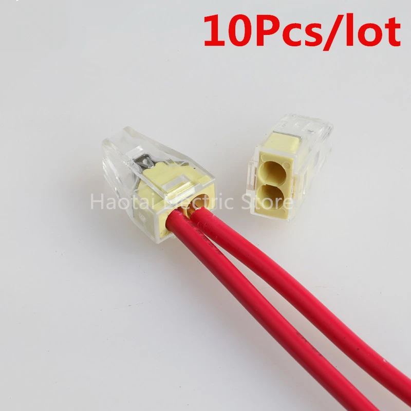 

10pcs PCT-102 PCT102 WAGO 773-102 Push wire wiring connector For Junction box 2 pin conductor terminal block wire connector Hot