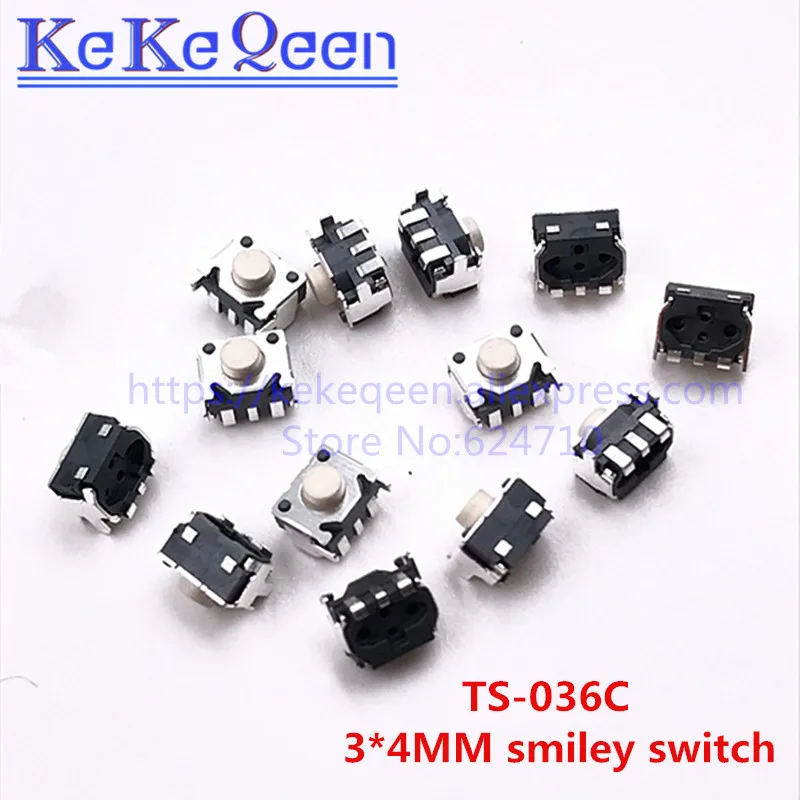 10PCS-100PCS 3*4MM TS-036C Smile Touch Button Micro Switch 3x4 Tactile Tablet Interrupteur Tablette For Cellphone Sound Keyboard