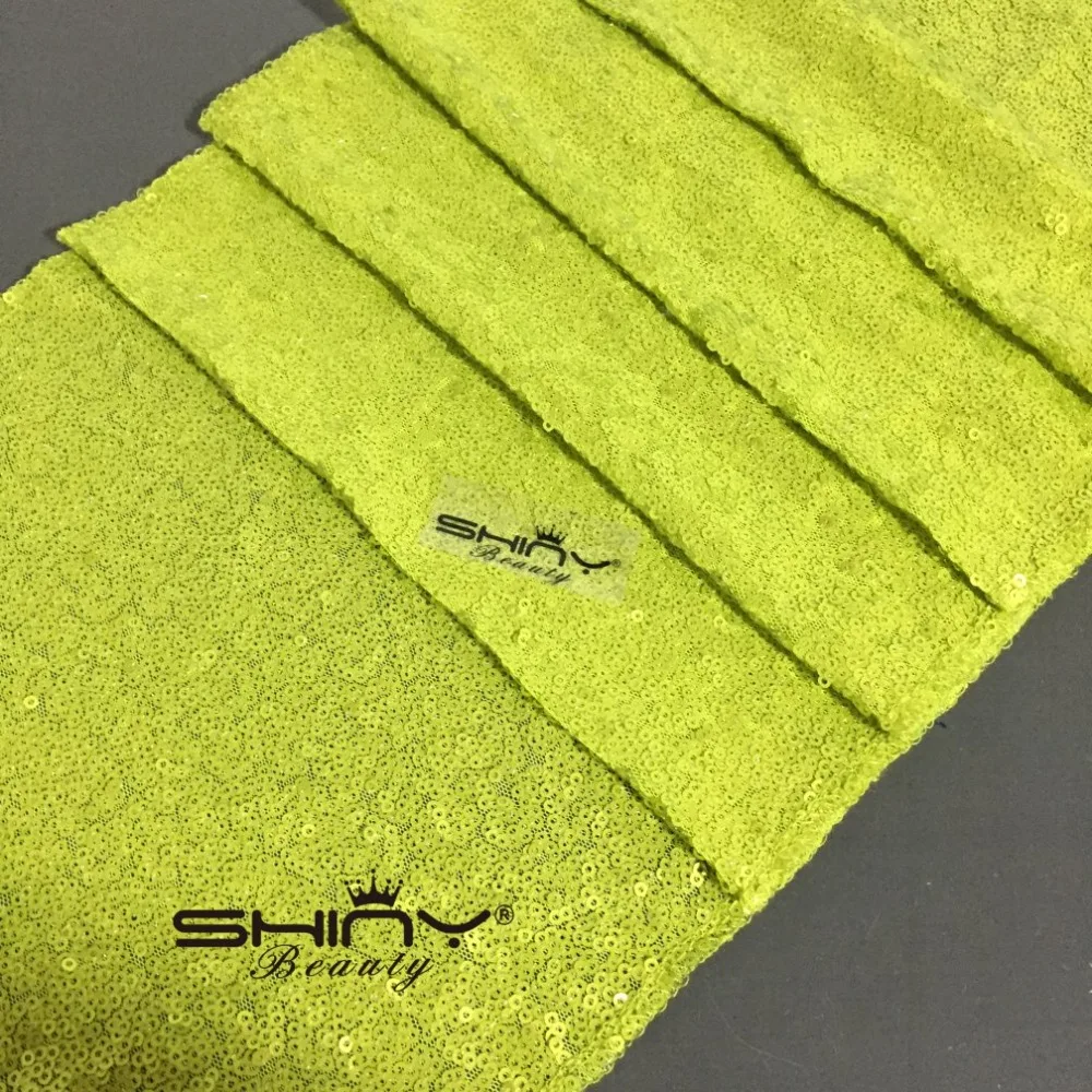 12''*72 Limon Green Sequin Table Runners Mint Tablerunner Gold Chevron | Дом и сад