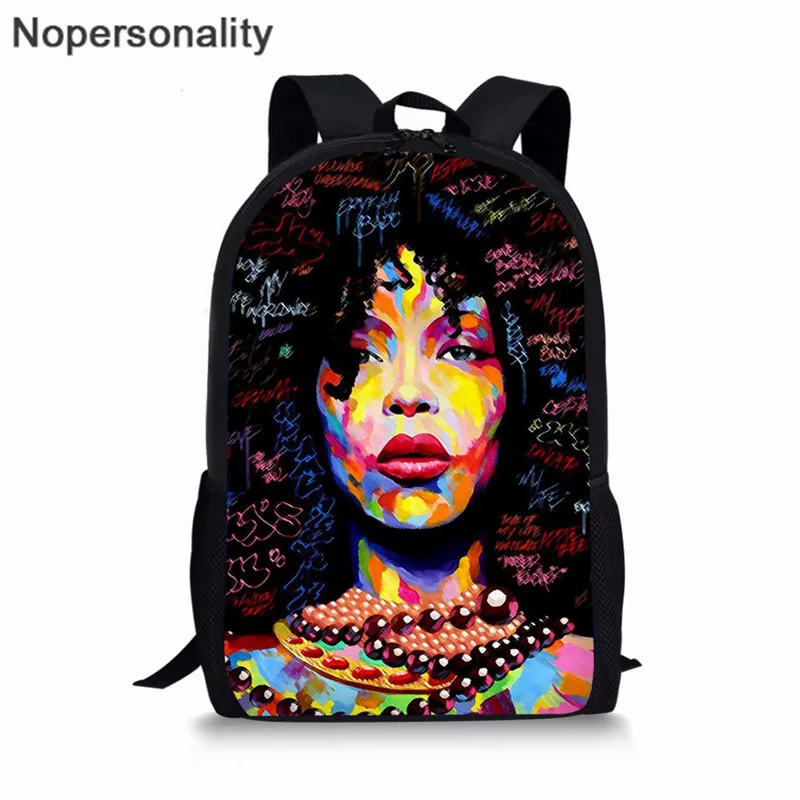 Школьный рюкзак для девочек, школьная сумка для детей, черная африканская Наплечная Сумка для девочек, портфель для подростков - Цвет: Z5013C