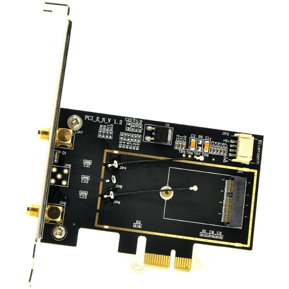 Беспроводной конвертер M2 NGFF Mini PCi E в настольный адаптер PCIe Express + кабель Bluetooth для