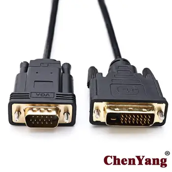 

10pcs/lot Cable DVI 24+1 DVI-D Source to VGA Male Sink Active Converter Cable 2m for PC Monitor HDTV