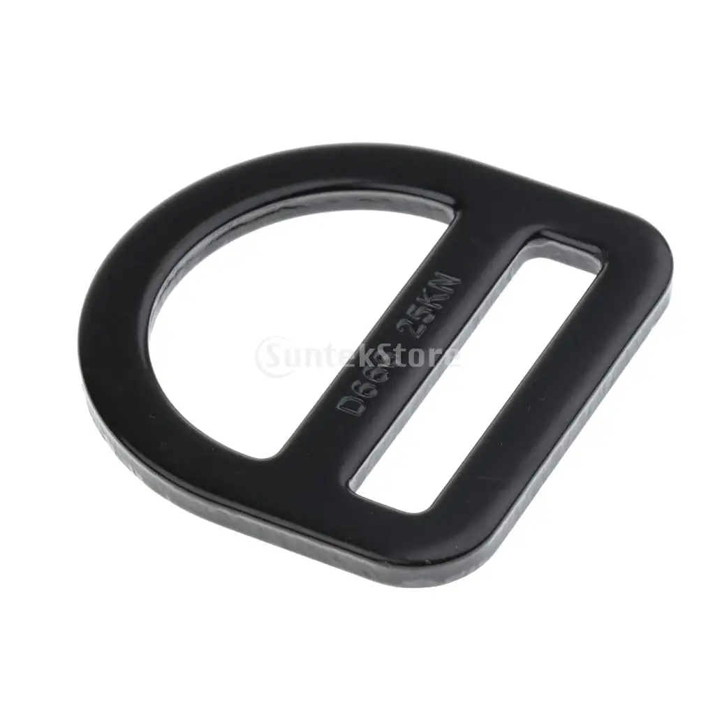 Outdoor 25KN Safety Harness Buckle Slotted D Ring for 45mm Belt Climbing Arborist Hardware