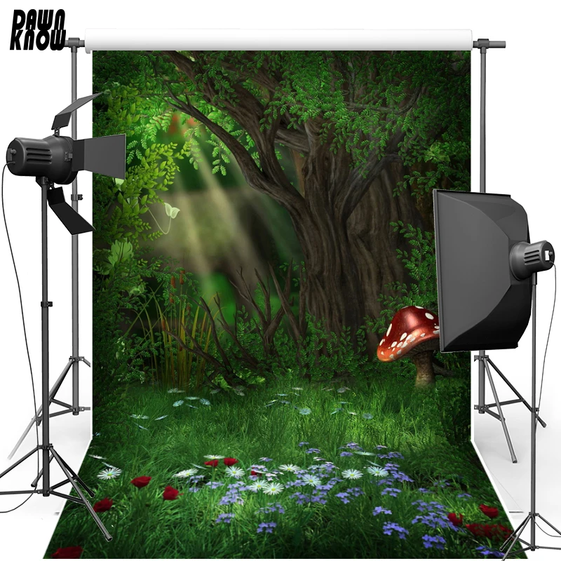 

Forest Mushroom For Children Wedding Vinyl or Oxford Photography Background photography studio backdrop Photo Props F1629
