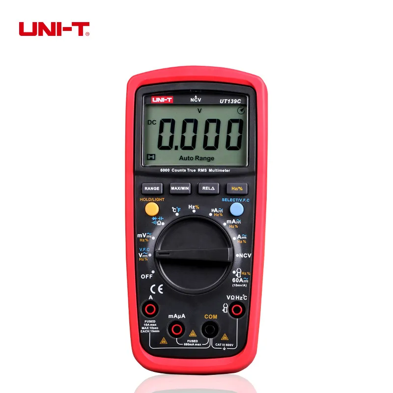 

UNI-T UT139C True RMS LCD Multimeter Digital Tester Electric Handheld Tester 6000 Count Multimetro