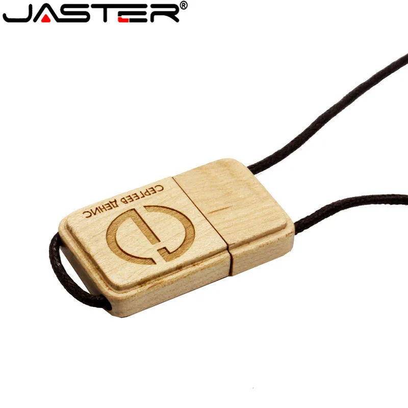 JASTER новый креативный деревянный usb с веревкой флэш накопитель 128 МБ 4 ГБ 8 16 32 64 Гб