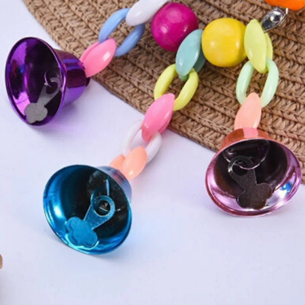 Parrot Bells Toy Birds Chewing Hanging Swing Cage Toy Parakeet Beads Cockatiel Play Toy Pet Bird Supplies