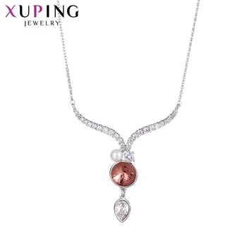 

Xuping Jewelry Luxury Necklace Charms Styles Crystals from Swarovski Newest for Women Birthday Gifts S140.5-44717