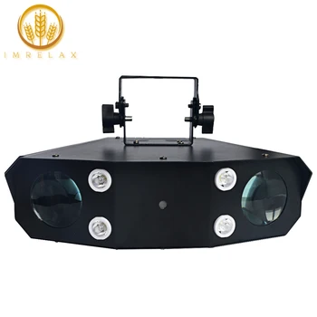

IMRELAX New Laser Strobe LED Effect DJ Light Two Heads Scan with Laser Effect Disco Light Multi Functional Stage DJ Disco Light