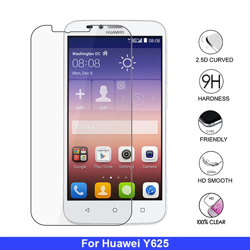 

2Pcs 9H HD Tempered Glass For Huawei Y625 Y 625 Premium Screen Protector 0.3mm 2.5D Toughened Protective Film With Clean Kit