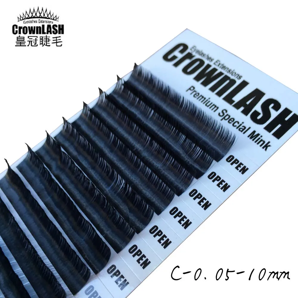 Crownlash black 9D объем наращивания ресниц C фотовысота 7 15 мм лоток одного размера очень