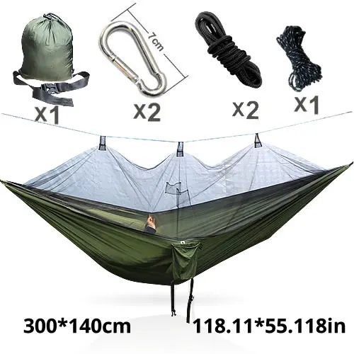 Hammack Hamock Кемпинг Москитная сетка гамак Hammac Гамак Одноместный - Цвет: 300 Army Hammock