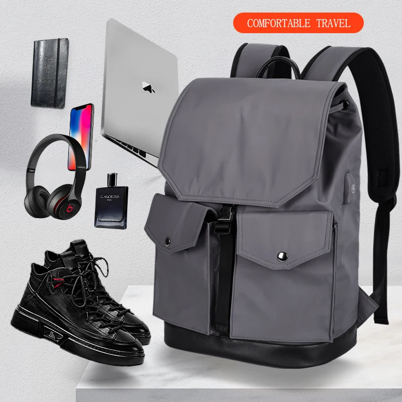 Мужской рюкзак, многофункциональный, USB, 15,6 дюймов, для ноутбука, Mochila, для подростка, для студентов, школьная сумка, модный, водонепроницаемый, повседневный рюкзак