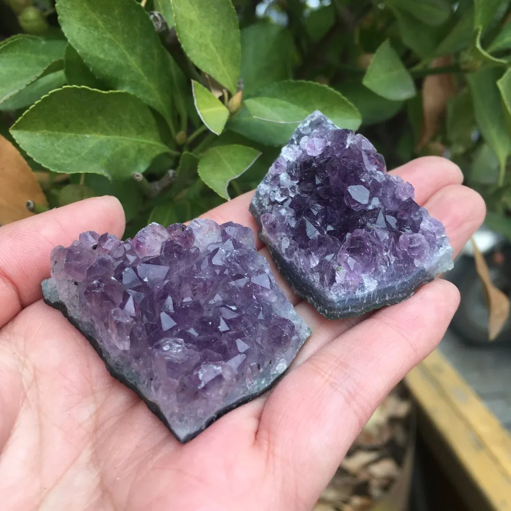 

2pcs Natural Dream Amethyst Quartz Crystal Cluster Specimen Healing 64g