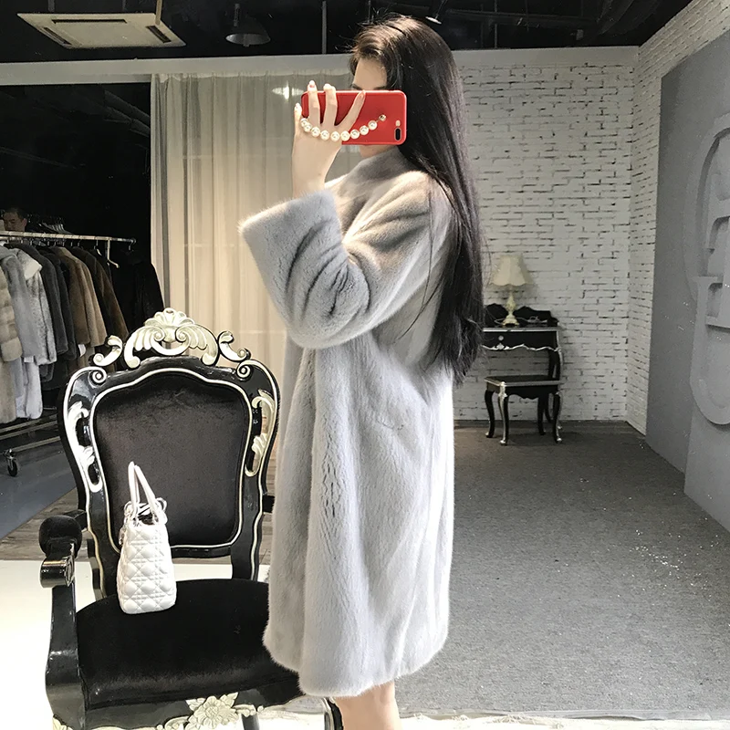 Silver Chaud S blue black Supérieure Pleine Taille Manteau Réel Long royal 4xl Fourrure Vison Chine violet Épais Véritable Pour Naturelle De Plus Blue 2018 white Manteaux coffee Gray Manches beige Femmes Qualité OBpqfdnRwB