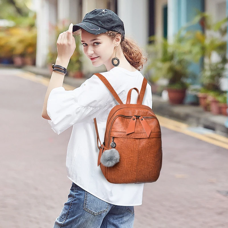 Женские кожаные рюкзаки для девочек Sac A Dos Femme женский рюкзак высокого качества Школьные сумки дорожные сумки дамские рюкзаки