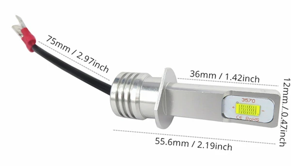 Luz de Condução Wljh Chip 72 w 1000lm h1 Canbus Lâmpada Led Auto Car Fog Diurna Drl Running Luz 6000 k Branco 24 12 v 2 Pcs Csp 3 1000LM H1 Canbus Lâmpada LED Auto Car