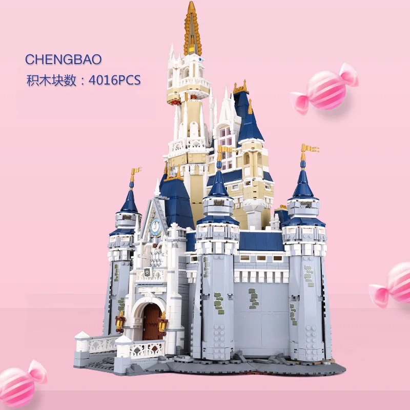 16008 4080 шт. Золушка Принцесса замок Город Модель Building Block Дети кирпичи подарки на