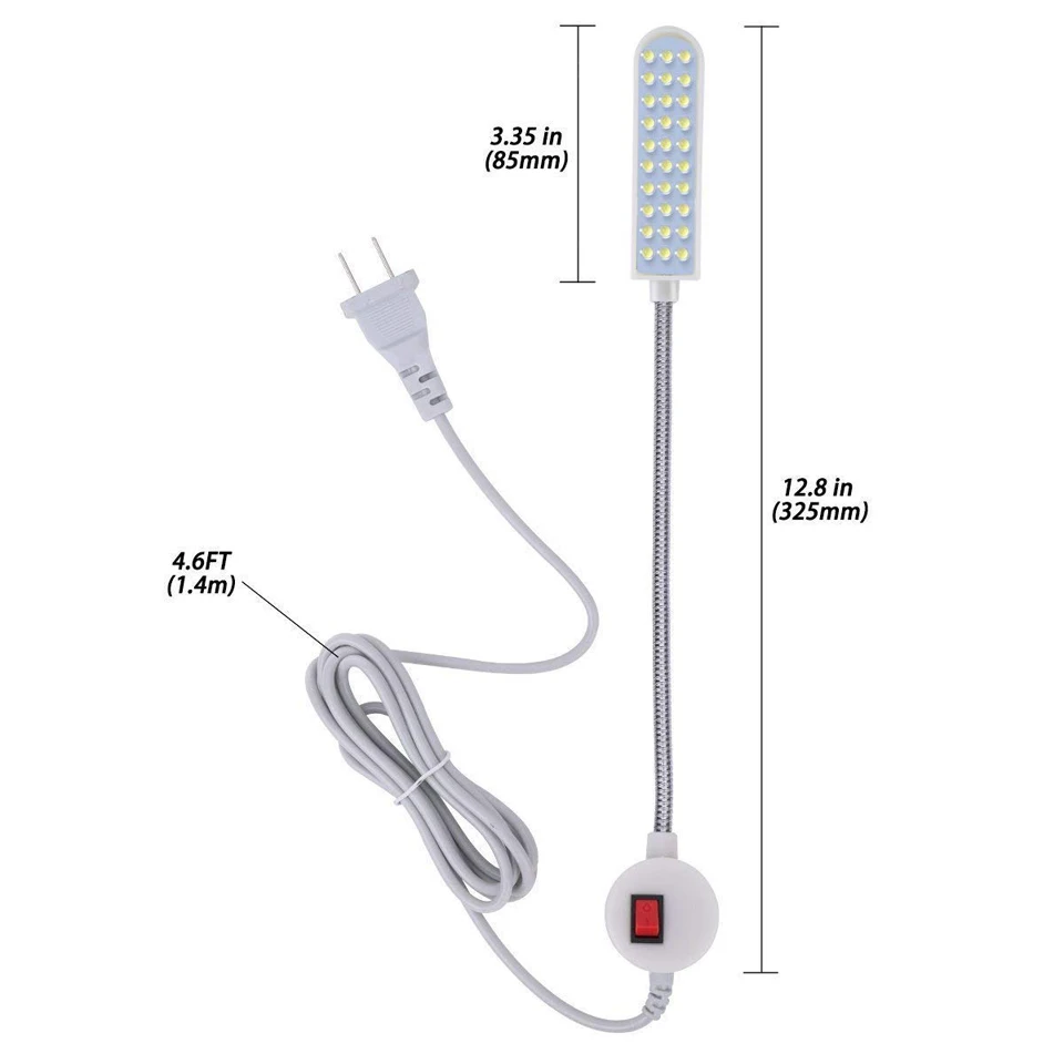 20 30leds, luz de trabalho doméstica com