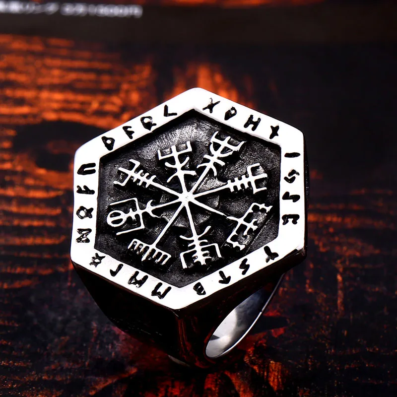 BEIER из нержавеющей стали символ геометрии Тор молот Мьёльнир кольцо викингов для мужчин подарок панк рок ювелирные изделия подарок для мальчика BR8-671