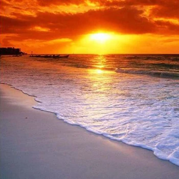 

Full Square Diamond painting Sets DIY Diamond Embroidery Sale Sunset Scenery Cross Stitch Diamond Painting Beach Crystal