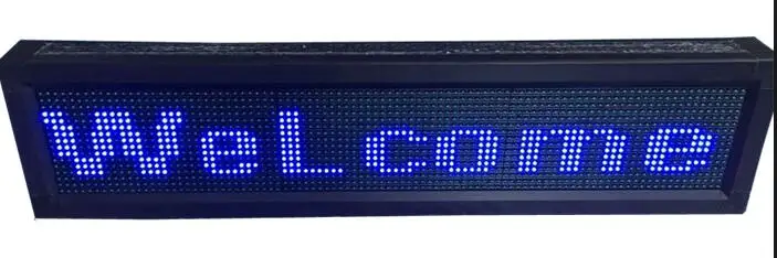 

running text ledSemi-outdoor indoorled display blue p10 signboard 16*128dot led sign board easy to use blue advertising led sign