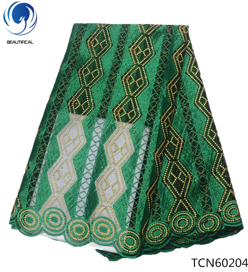 

BEAUTIFICAL green nigerian tulle lace fabric 2019 high quality mesh lace african stones materials blue net lace fabric TCN602