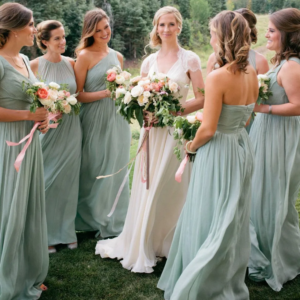 sage junior bridesmaid dresses