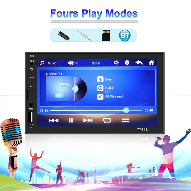 2din Автомагнитола 7 дюймов сенсорный экран Mirrorlink Android магнитофон плеер 2 DIN MP5 плеер Авторадио Bluetooth Камера заднего вида