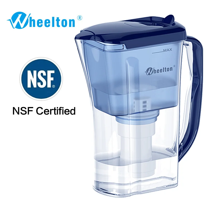 Wheelton фильтр для воды кувшин 4,5 чашка Бытовая Кухня и открытый уменьшить известковые весы BPA бесплатно очиститель сертифицирован NSF