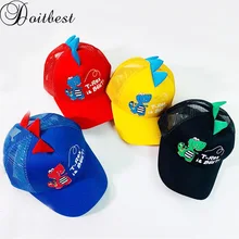 Летняя детская бейсболка Doitbest, кепка с изображением динозавра из мультфильма для мальчиков и девочек, кепка в стиле хип-хоп, Кепка от солнца,...(China)