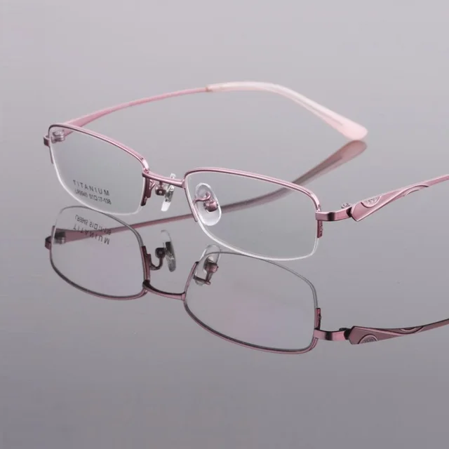 width 135 pure titanium fashion ultra light comfortable frame half rim