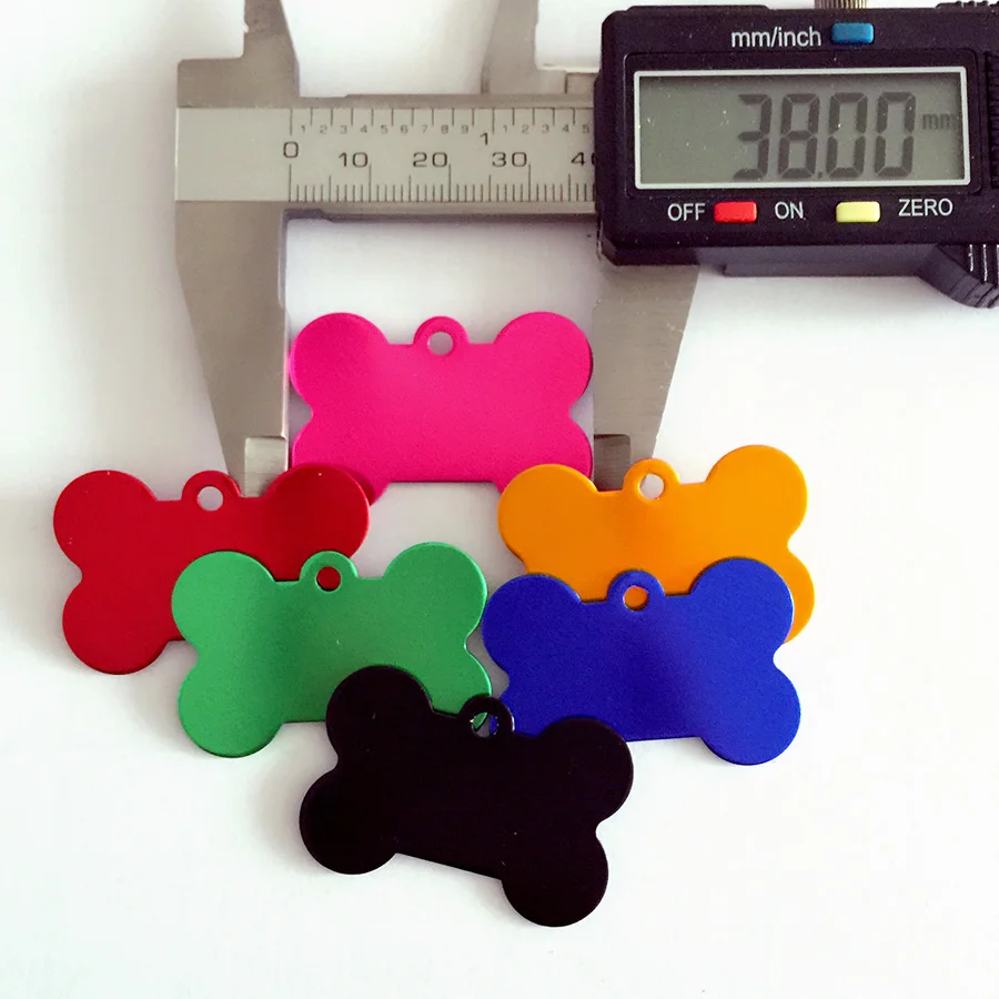 

wholesale and retail pet products 38*25mm dog tags 600pcs /lot pet tags mix 8 colors dog cat id tags aluminium alloy