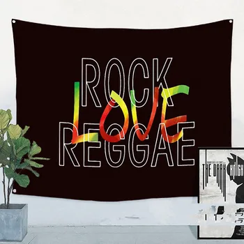 

Retro Rock Music Cloth Art Flag Banner Bob Marley Jamaican Reggae Poster Tapestry Hanging Painting Background Decor