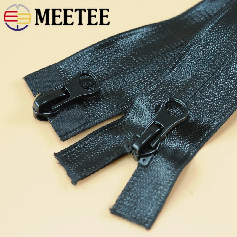 

Meetee 2pcs 60cm 5# Nylon Coil Open End Waterproof Zipper Double Slider Zip Head Outdoor Clothing Sew Accessories DIY Raincoat