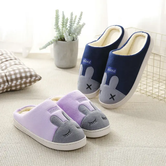 New Soft Sole Anti-slip House Cute Animal Design Slippers Fuzzy Men Woman Slipper For Indoor (8)
