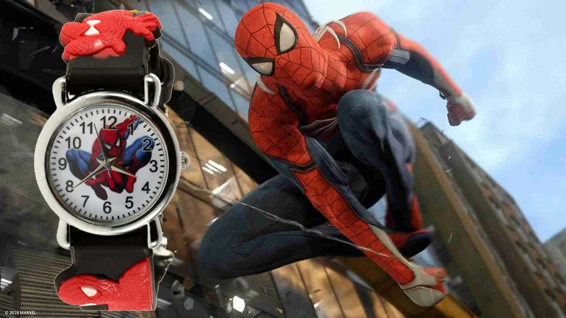 NEW 3D Spiderman Children's Watch Anime Clock For Boys Girls Kids Watches Spider Man Silicone Children Watch Baby Birthday gift