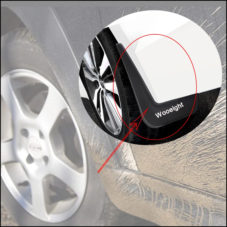 Car Accessories 4Pcs Black Car Front Rear Fender Flares Mud Flaps Mudguards Splash Guards Kit For VW Passat B5 2011-2017 (6)
