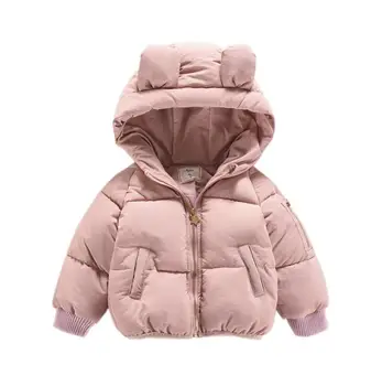 

Girls Coat 2019 Winter Warm Children'S Clothing Fashion Child Thickening Long Outerwear Kids Baby Girl Polka Dot Wadded Jacket
