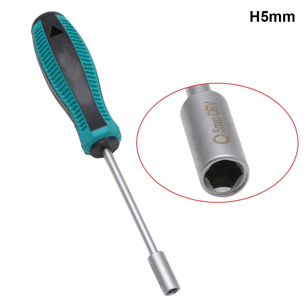 Металлический торцевой ключ отвертка шестигранная гайка ключ Nutdriver ручные инструменты 3 мм-14 мм FPing - Цвет: H5mm