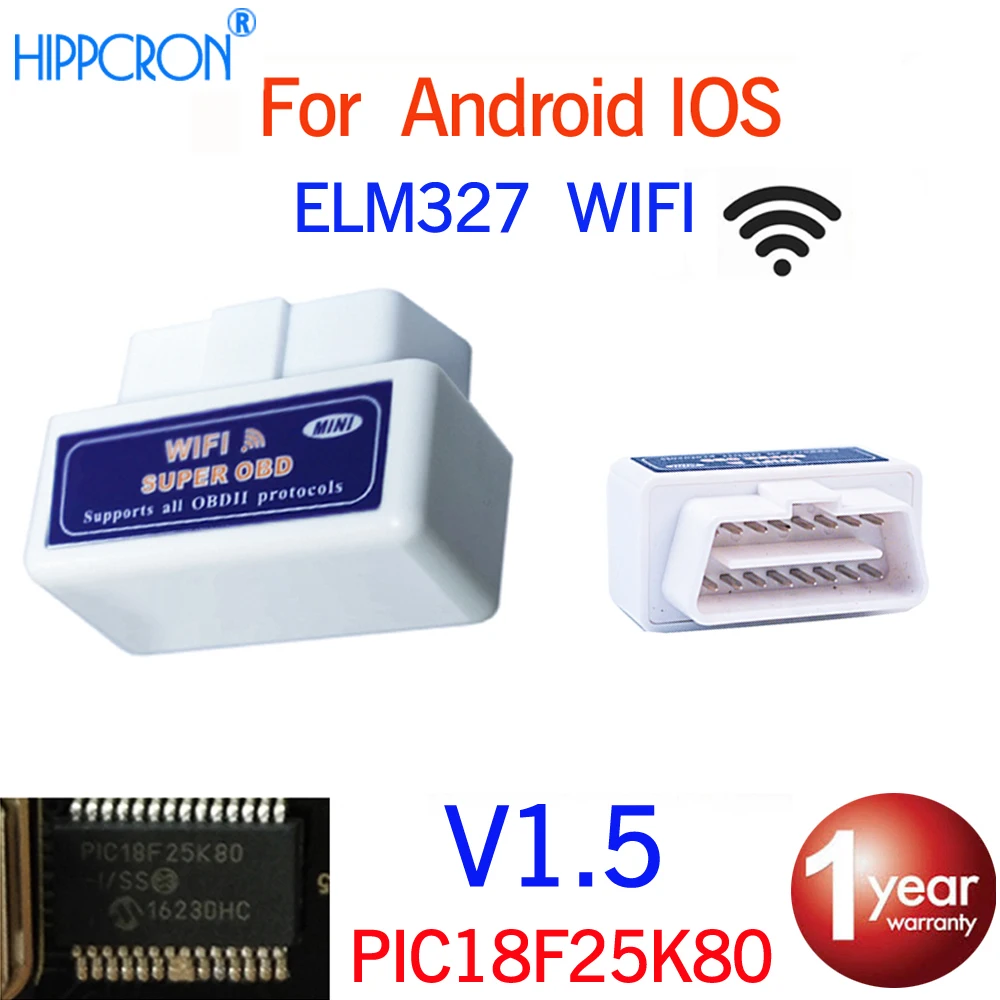 Viecar OBD2/OBDII Bluetooth/wifi MINI ELM327 V1.5/V2.1 для IOS/Android автоматический диагностический сканер
