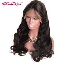 Wonder girl Malaysian Body Wave Lace Front Human Hair Wigs For Black Women With Baby Hair Pre Plucked Lace Wig Non Remy