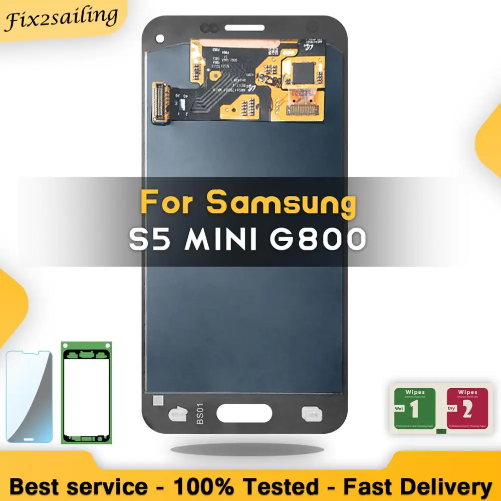 Супер Amoled ЖК-дисплей для samsung Galaxy S5 мини ЖК сенсорный экран дигитайзер в сборе для samsung G800 G800F G800H Замена