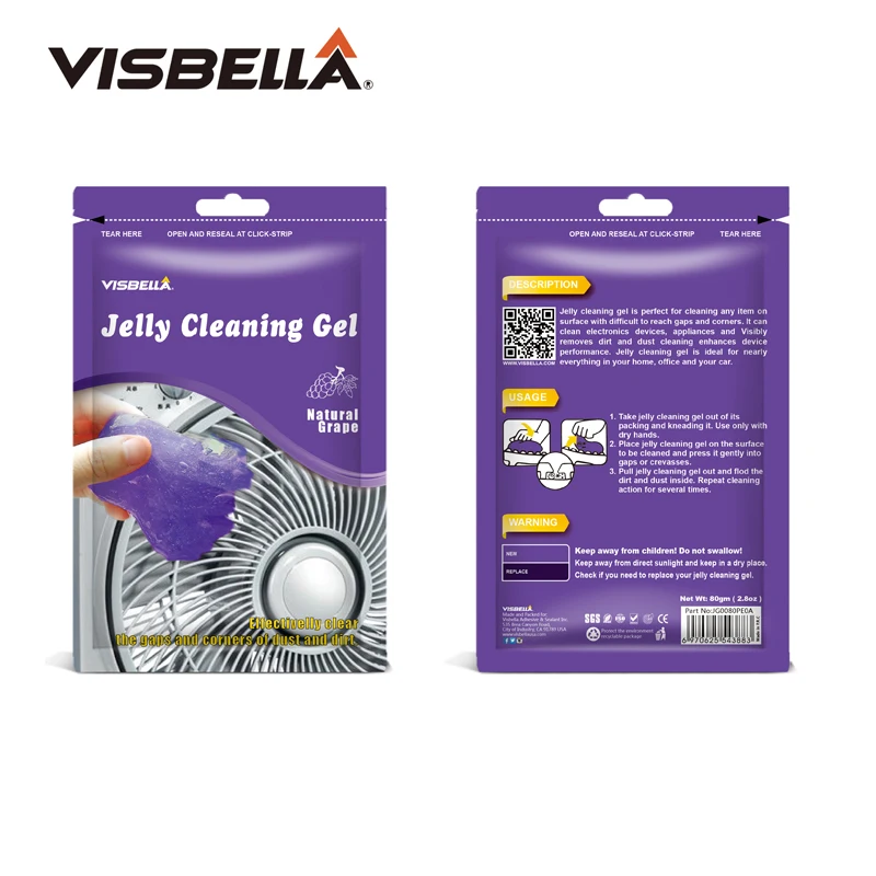 Visbella 80gm желе чистящий гель эффективно очистить зазоры и углы пыли грязи 5 цветов